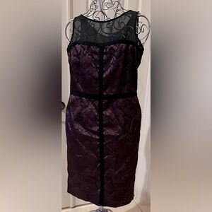 Kelly Grace sleeveless cocktail party dress size 8.  Black and purple